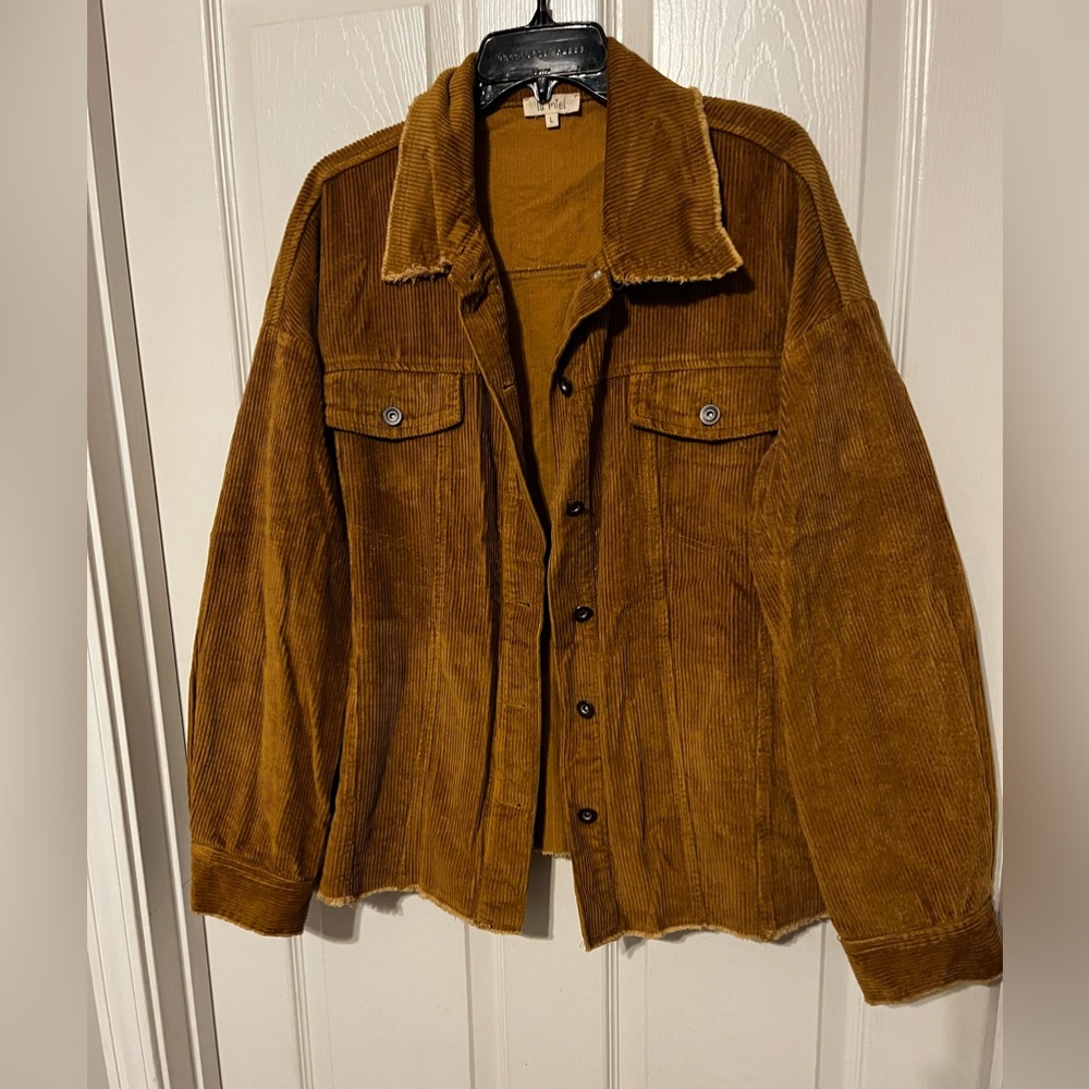 La miel women’s brown corduroy jacket size large EUCShacket